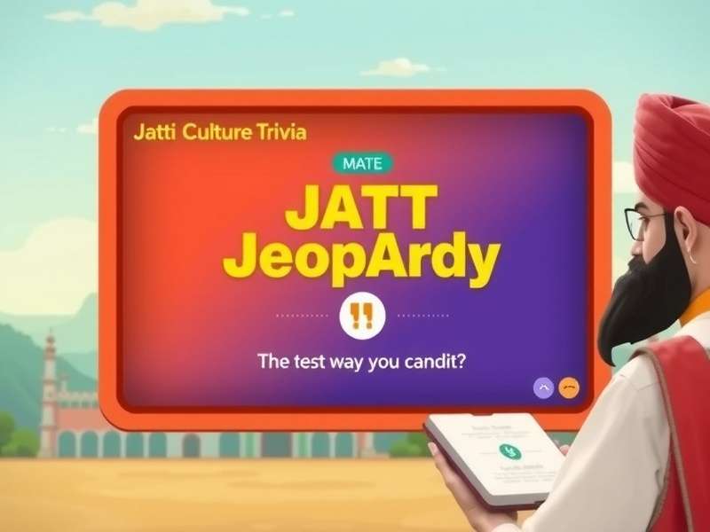Jatt Jeopardy Game Screen showing Punjabi Culture Trivia